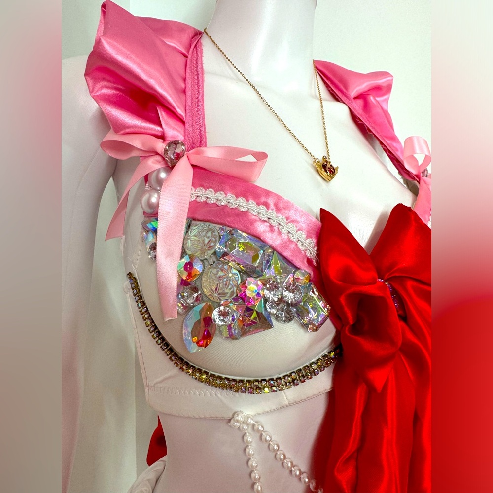 Sailor Moon Chibiusa Cosplay Sexy Costume Bra 5 Piece Set - Picture 3 of 13